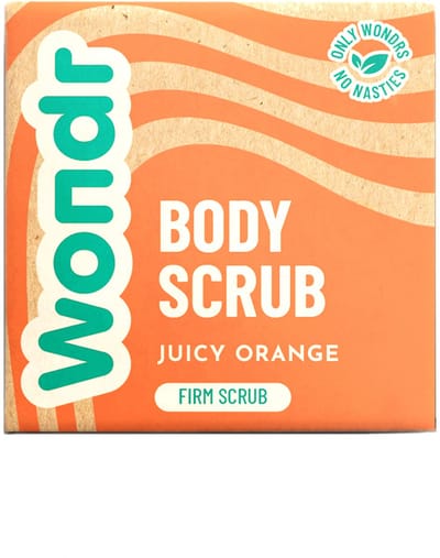 WONDR scrub bar - Juicy Orange - Hydraterend & verfrissend - Stevige (bamboe) scrub - 110g