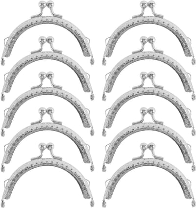 Portemonneeframe 10 Stuks - Metalen Kussluiting - Halfronde Gesp - Doe-Het-Zelf Projecten - Vintage Ontwerp - 8,5 cm - Portemonnee