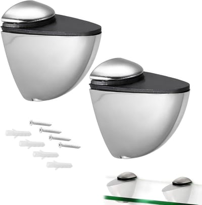 Set van 2 Onzichtbare Plankdragers voor Wandplanken, Geschikt voor Houten en Glazen Planken van 3 tot 14 mm Dikte, Ideaal voor Thuisdecoratie en Ruimtebesparing