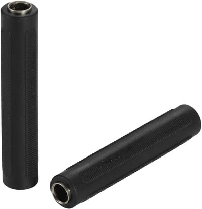 2 Stuks 6.35mm Audio Koppelaar Vrouw naar Vrouw (1/4 Inch Jack) Adapter voor Luidspreker, Versterker en Gitaar