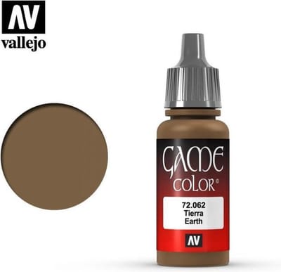 Vallejo Hobbyverf Acrylverf - 72062 Game Color - Earth - Acryl - Verf flesje - 18 ml