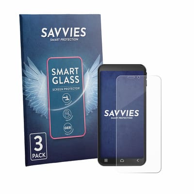 3 Stuks Savvies Screenprotector - geschikt voor Emporia Smart 7 Lite - beschermfolie glas transparant