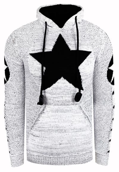 Grof gebreide hoodie