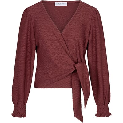 Lofty Manner Top Top Isa Structured Wrap Ri06 1 Brick Red Dames Maat - XS