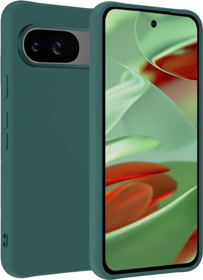 Hoesje Geschikt voor Google Pixel 9 - Sterk & Shockproof - Hoes Cover - Siliconen Case - Donkergroen
