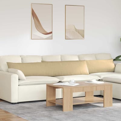vidaXL - Zitkussens - 2 - pcs - Grijs - Groen - 200 - x - 40 - cm - Corduroy - stof