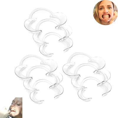 9 stuks - C-vormige mondopener - Geschikt als tandheelkundig hulpmiddel - Transparante mondopener voor orthodontische behandeling - Wegwerp tandheelkundige benodigdheden - Tandopener - C-vormige mondopener