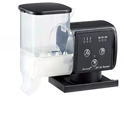 uJOY Automatische aquarium voederbak - Visvoederapparaat - Voerautomaat - Vissen - Voerdispenser - 250ml capaciteit - Zwart