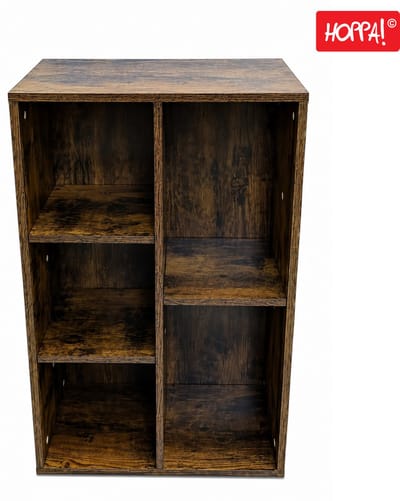 Hoppa! Boekenkast – 5 vakken, Bruin, 50 x 24 x 80 cm (B x D x H)