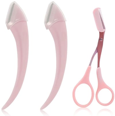 Wenkbrauw Trimmer Set - Gezichtsverzorger Styling - Precisie Styling - Met Geïntegreerde Kam - Compact Formaat - Roze