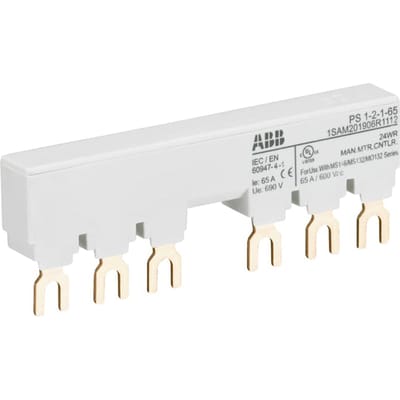 ABB 3-Fase Busbar MS116/132 65A Met Hulpschakelaar - 1SAM201906R1112