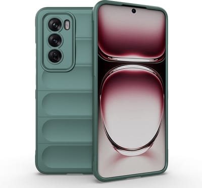 MobyDefend Hoesje - Geschikt voor Oppo Reno12 - TPU Gripcase - Groen