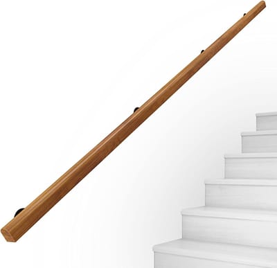 Houten Trapleuning - Antislip Handgreep - Veilig Traplopen - Glad Gepolijst Grenen - 30-600 cm Lengte - Natuurlijk Hout