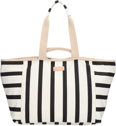 Zebra Trends Richelle Strandtas - Ritssluiting - Schoudertas - Ritsvak - Shopper - Zomertas - Beach - Zwart Wit