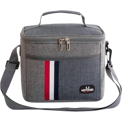 Sac à déjeuner isolé 8L, sac isotherme, sac thermique, boîte à déjeuner Portable, sac de glace, fourre-tout, sacs de pique-nique, sacs à déjeuner pour le travail, sac de rangement grise