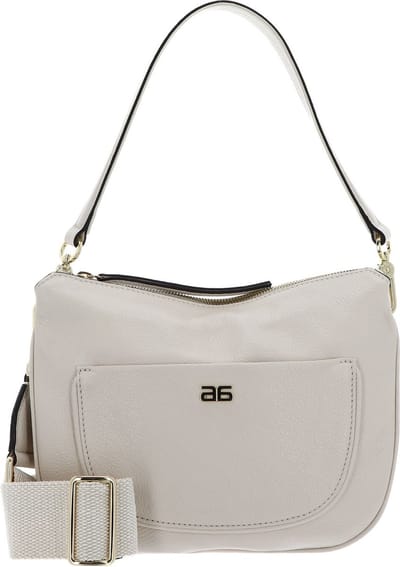 abro Leren Schoudertas Leather Dalia Hobo Bag Clara Beige Crème