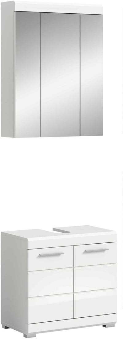 Scout badkamercombinatie wit hoogglans MDF TZ wit NB - 34x60x191cm