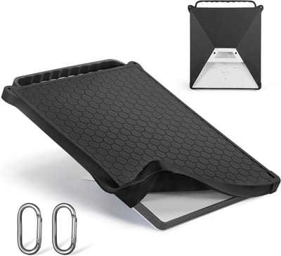 Beschermhoes voor Mini Dish met Draaghandvat en Metalen Haak - Reisaccessoires voor Satellietontvanger (Zwart)
