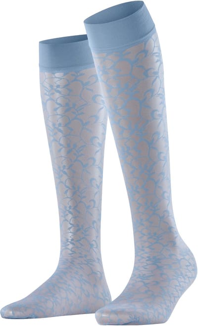 FALKE Soft Spell 15 DEN transparent materiaal transparent 15 DEN Kniekousen dames blauw - maat 35-38