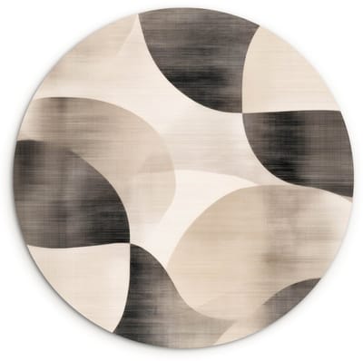 WallCircle® Wandcirkel 120x120 cm - Muurcirkel Grillige vormen - Subtiele overgangen - Dynamisch - Muurdecoratie woonkamer - Wanddecoratie slaapkamer - Kamer decoratie accessoires - Ronde schilderijen XXL