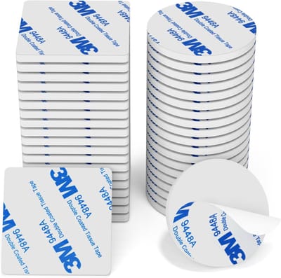 40 Stuks Extra Sterke Dubbelzijdige Plakstrips - Waterdichte Schuimtape voor Binnen en Buiten Gebruik - Vierkante en Ronde Kleefstrips in Wit