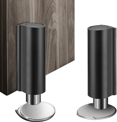 Magnetische Deurstopper - Deurhouder Deurvastzetter - Deuren Open Houden - Krachtige Magnetische Houdkracht - 2 Stuks - Gunmetal Grijs