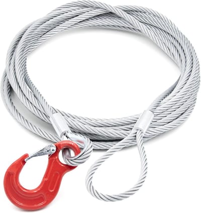 Stalen Kabel met Haken - Staalkabel Hefkabel - Lasten Zekeren en Hefen - DIN EN 12385-4 Gecertificeerd
