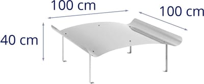 MSW Schoorsteenkap - RVS - 100 x 100 x 40 cm 10062702