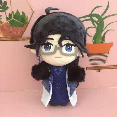 Genshin Impact Pantalone Regrator Pluche Pop Speelgoed Spel Cosplay Schattig Zacht Gevuld Kussen Verjaardagscadeau 20Cm black