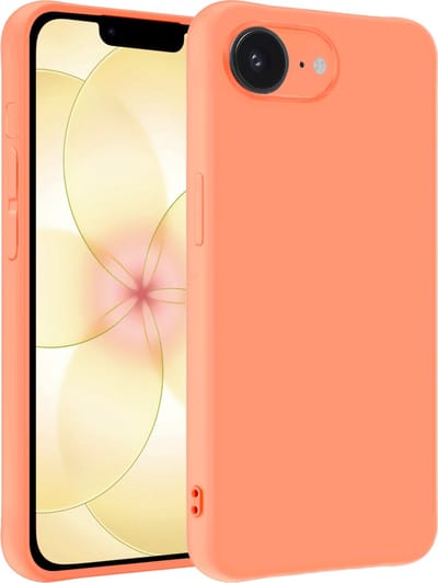 Hoesje - Geschikt voor Apple iPhone 17e - Sterk & Shockproof - Hoes Cover - Siliconen Case - Telefoonhoesjes - Perzik