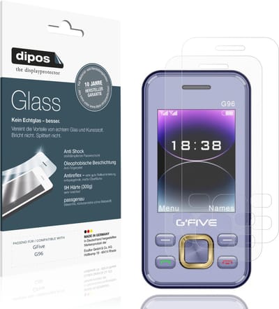 dipos – 2x Matte Pantserfolie geschikt voor GFive G96 | 9H Screenprotector