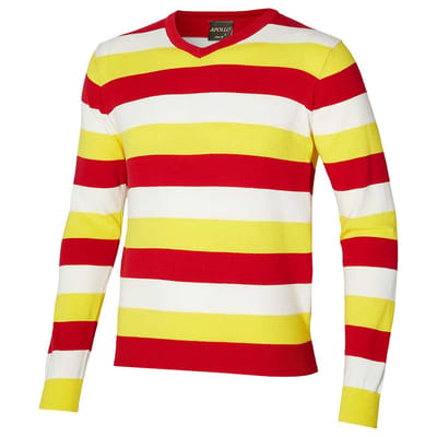 Morethansocks - Oeteldonk trui - Rood/Wit/Geel - Maat S t/m XXL - Gebreide carnavalstrui - Carnvalskleding dames - Carnaval - Oeteldonk