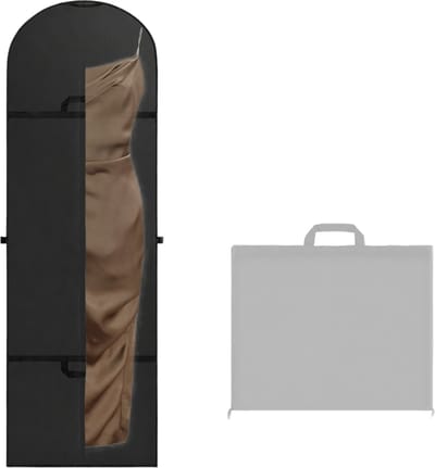 Purepeak Kledinghoes XL met Rits - Kledingzak - 180 cm - Trouwjurk - Wasbaar - Opvouwbaar - Jurk - Zwart