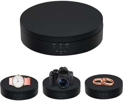 EXCITAT Draaitafel - Gemotoriseerd roterend platform - Displaystandaard - Oplaadbaar - Geschikt voor sieraden, horloges， digitale producten