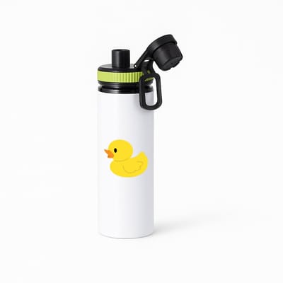 Hacebo® - Badeendjes waterfles met draaidop groen - Bad eend - Dieren liefhebbers - Dieren - speelgoed - eenden - water fles - 850ML