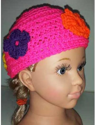 Toetie & Zo Handgemaakte Muts - Baby - Kind - Roze - Bloemen - Gehaakt