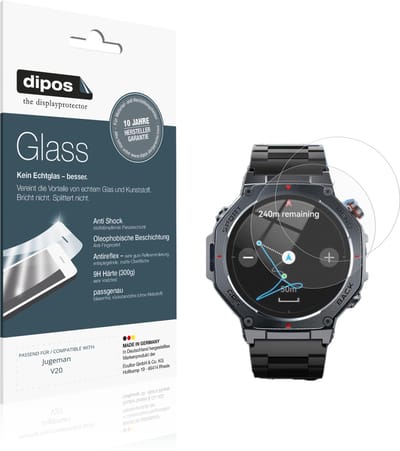 dipos – 2x Matte Pantserfolie geschikt voor Jugeman V20 | 9H Screenprotector