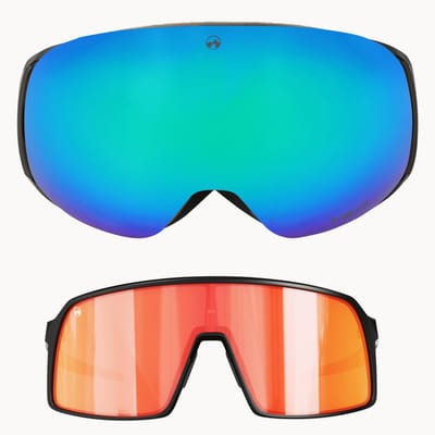 MowMow GRAVITY Skibril + Extra Lens + Zonnebril – Magnetisch – Bio-Frame - R-Strap - UV400 - Unisex