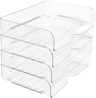 Papier Organizer - Brievenbak Stapelbaar - Bureau Opruimen - Acryl Transparant - A4 Formaat - Transparant