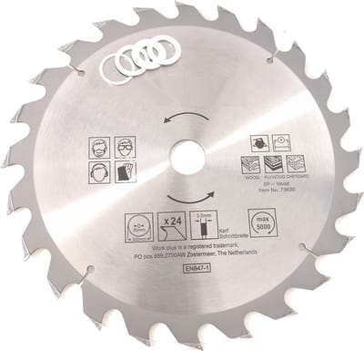 TCT 24 tands Cirkelzaagblad Ø 300x 3 x Ø 30mm Carbide tanden incl 4 verloopringen (30)