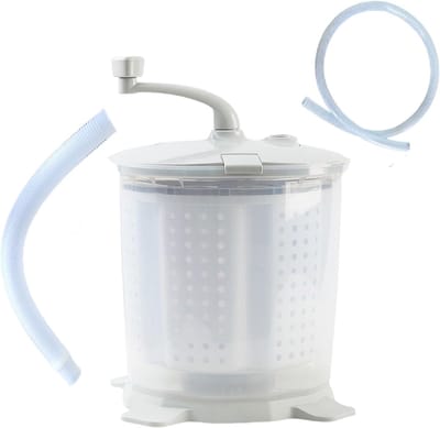 Draagbare Wasmachine - Mini Wasser - Snel Wassen - Hand Crank Bediening - 35x36x39 cm - Wit