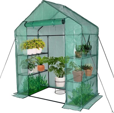 Draagbare Mini Kas - Kweekkas Tuin - Planten Beschermen - Ecologische PE Cover - 142 x 76 x 193 cm