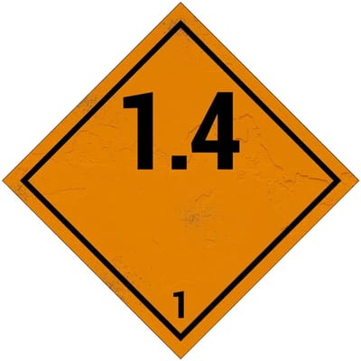 ADR klasse 1.4 explosieve stoffen bord | Sign Again materiaal | 25 x 25 cm
