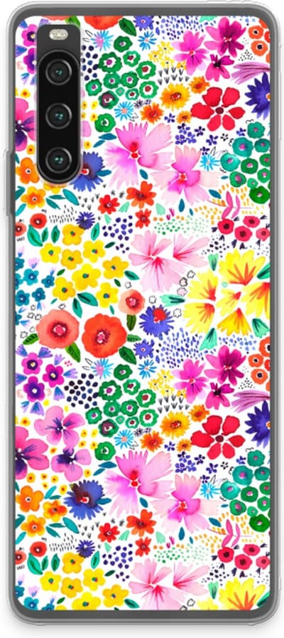 Case Company® - Hoesje geschikt voor Sony Xperia 10 IV hoesje - Little Flowers - Soft Cover Telefoonhoesje - Bescherming aan alle Kanten en Schermrand