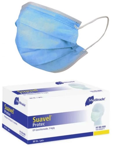 Suavel® Protec Mondmasker Type IIR (50 stuks) - Mondkapje - CE Gecertificeerd - Blauw