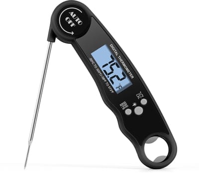 Vleesthermometer – Grillaccessoire – Digitale thermometer – Keuken – Geschikt voor keukens, ovens, grills, kerntemperatuur van voedsel en suikertemperatuur - 50℃ tot 300℃ - Zwart