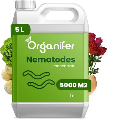 Nematoden - Bodemaaltjes Concentraat (5L, 5000m2) - Nematodes - Aaltjes - Rozenziektes Bestrijden - Wortelaaltjes - Aardappelcysteaaltjes - Bietencysteaaltjes - Voorkomt en geneest - Organifer