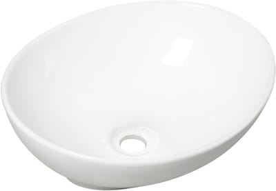 Wiesbaden Barco Waskom Ovaal 40 x 33 x 14,5 cm - Keramiek Glans Wit