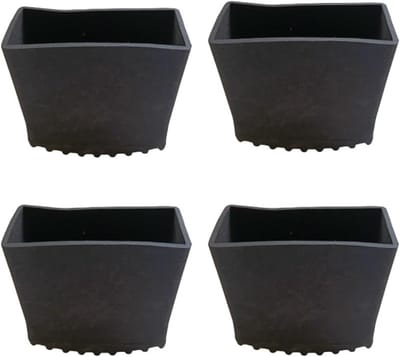 Ladder Voetmatten - Ladder Onderdelen - Veiligheid Verhogend - Antislip Rubber - 70x70x35 mm - Zwart