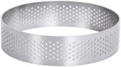 Taartring Roestvrij Staal - Mousse Ring Gebak - Professioneel Bakken - Geperforeerd Ontwerp - 7 cm Rond - Zilverkleurig